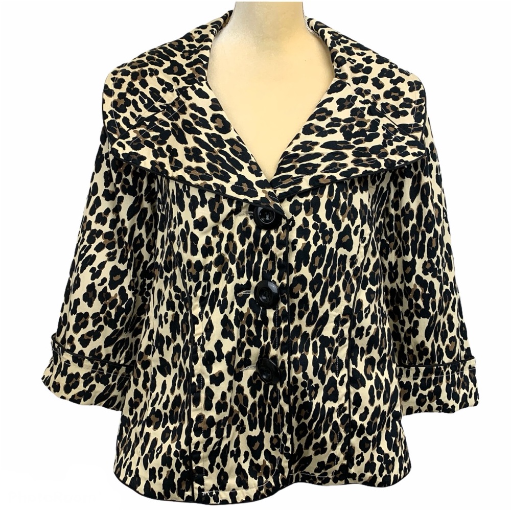 SOLD Lisa International Large Animal Print Jacket - Picture 1 of 8
